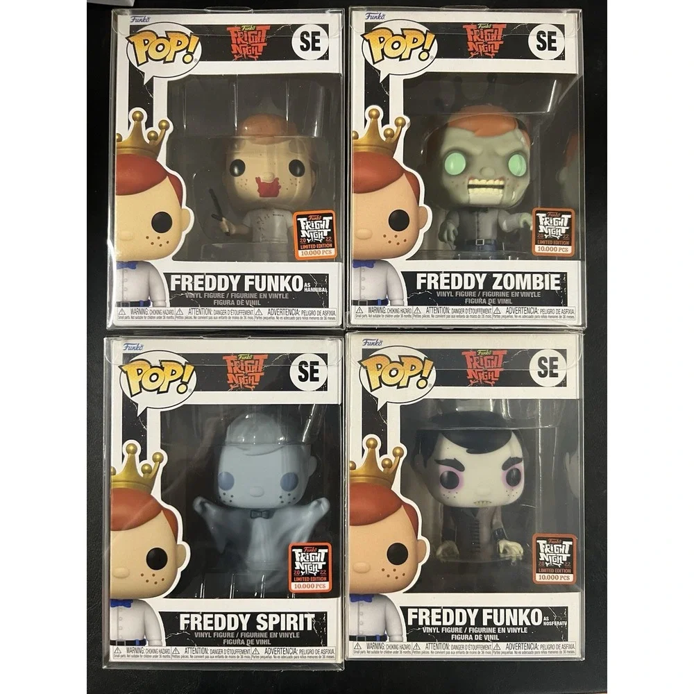 Funko Pop! Fright Night Freddy Lot Of 4, Hannibal,‎ Zombie, & Spirit Halloween